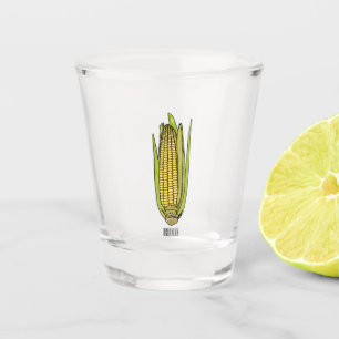 Verre A Shot Illustration de dessin sur le maïs