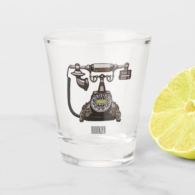 Verre A Shot Illustration de dessin téléphonique (Devant)