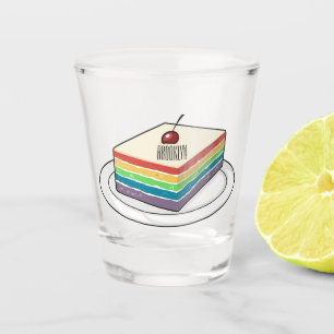 Verre A Shot Illustration de gâteau arc-en-ciel