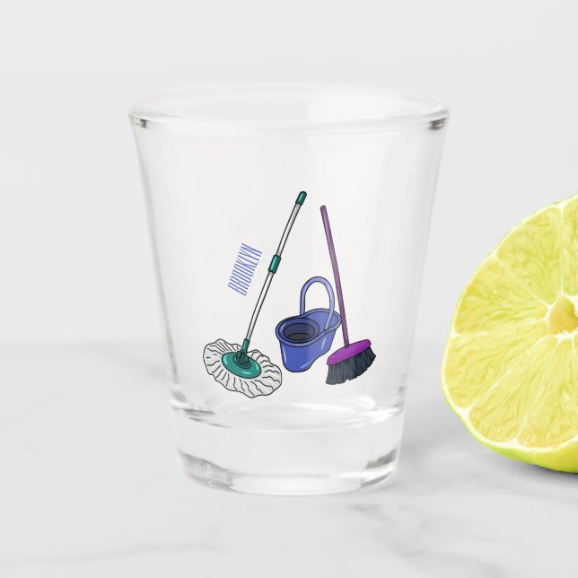Verre A Shot Illustration de la bande dessinée Broom & mop (Devant)
