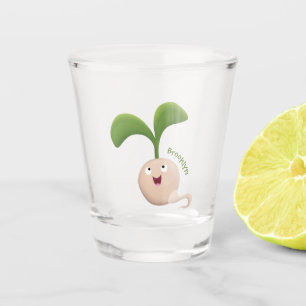 Verre A Shot Illustration de la caricature de la gerbe de grain