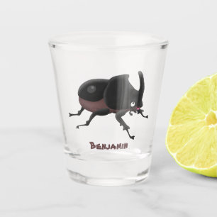 Verre A Shot Illustration de la caricature du dendroctone du rh