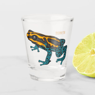 Verre A Shot Illustration de la grenouille à fléchettes de pois