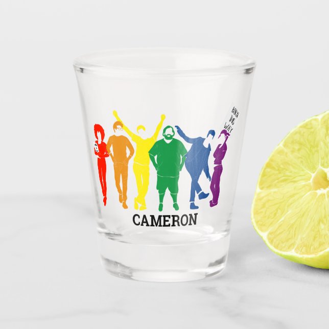 Verre A Shot Illustration de la parade gay pride personnalisée (Devant)