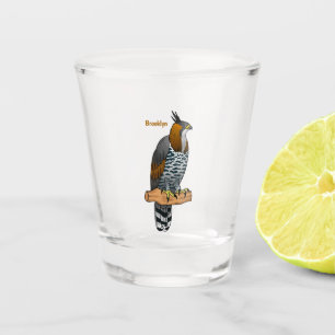 Verre A Shot Illustration de l'aigle à faucon orné