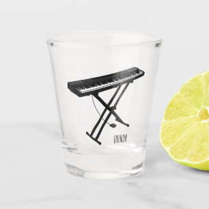 Verre A Shot Illustration de piano clavier