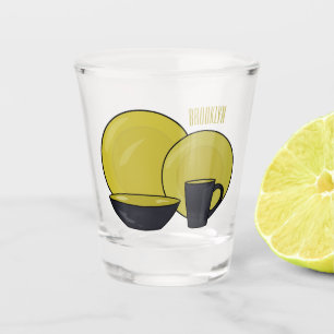 Verre A Shot Illustration du jeu de produits de table