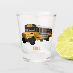 Verre A Shot Illustration d'un autobus scolaire