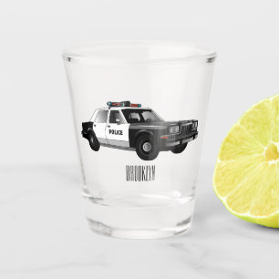 Verre A Shot Illustration d'une voiture de police