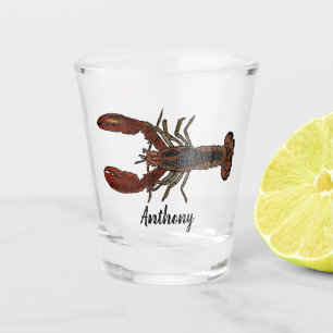 Verre A Shot Illustration réaliste du homard personnalisée