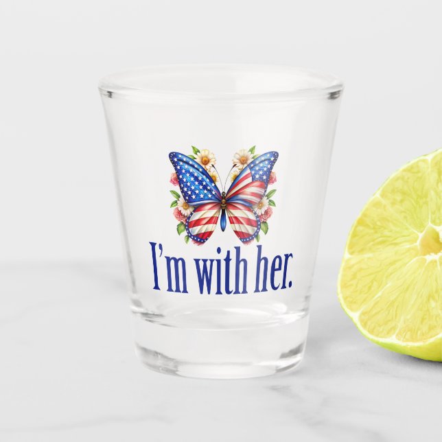 Verre A Shot I'm With Her Kamala Harris pour le président Butte (Devant)