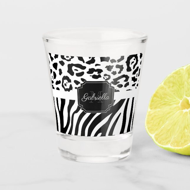 Verre A Shot Impression Lepard / Impression Zebra (Devant)