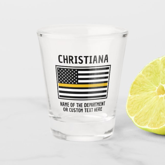 Verre A Shot Indicateur Dispatcher 911 personnalisé Ligne mince (Devant)