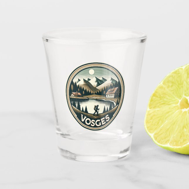 Verre A Shot Insigne des Vosges France (Devant)