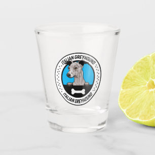 Verre A Shot Insigne d'illustration de Peeking en Grèce italien