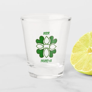 Verre A Shot Inspecteur de la bière St patrick Croix celtique e