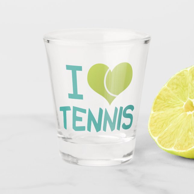 Verre A Shot J'adore le tennis (Devant)