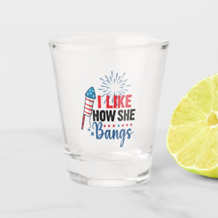 Verre A Shot J'aime comment elle baise Patriotique Juillet 4 Co