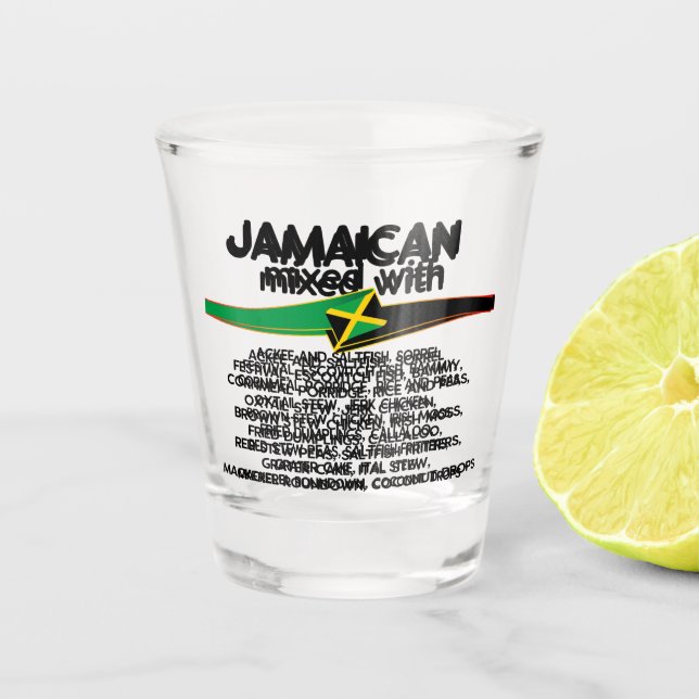 Verre A Shot Jamaican mixed with Jamaica Proud (Devant)