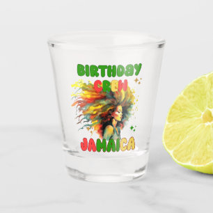Verre A Shot Jamaïque Birthday Girl Matching Crew Travel Group