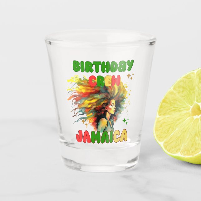 Verre A Shot Jamaïque Birthday Girl Matching Crew Travel Group (Devant)