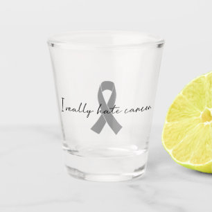 Verre A Shot Je déteste vraiment le cancer Tout ruban couleur