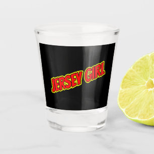 Verre A Shot Jersey de bande dessinée rouge et jaune