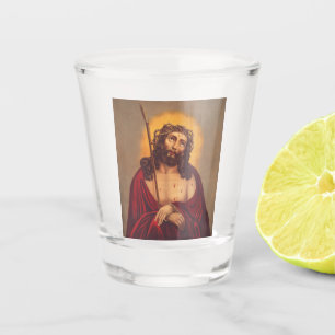 Verre A Shot Jésus Couronné d'Épines Art Sombre