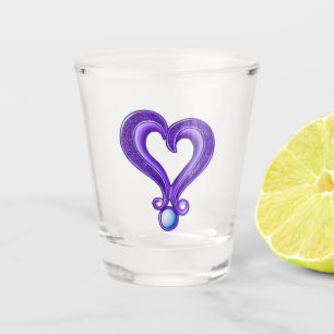 Verre A Shot Joli coeur pourpre