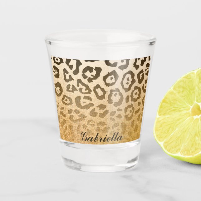 Verre A Shot Joli Empreinte de léopard (Devant)