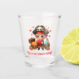 Verre A Shot Joli pirate de la Saint-Valentin