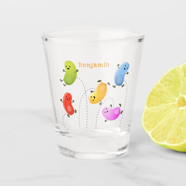 Verre A Shot Jolie jellybeans bondissant dessin animé (Devant)