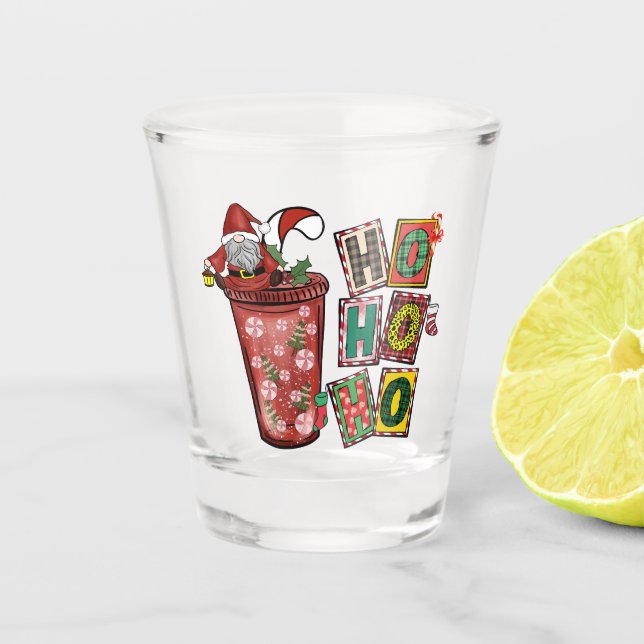 Verre A Shot Jolie Scandinave Santa Claus Gnome - Coupe de Noël (Devant)
