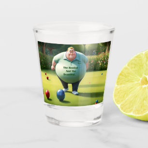 Verre A Shot Jolly Lawn Bowler Man,