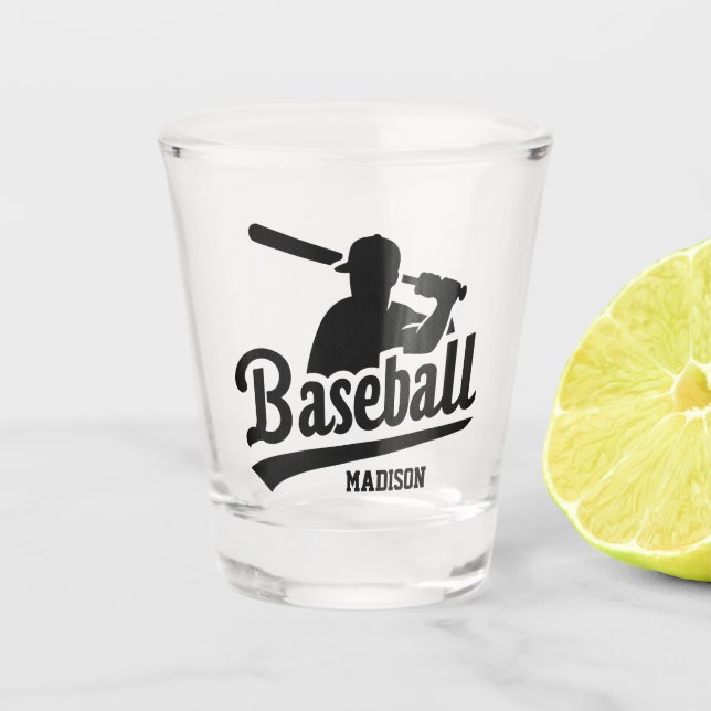 Verre A Shot Joueur de baseball personnalisé et couleur (Devant)