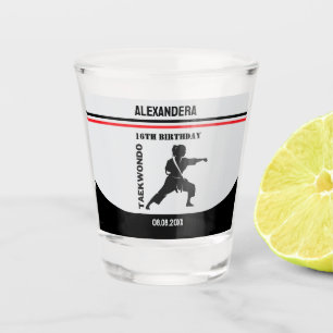 Verre A Shot Joueur de Taekwondo, Cadeau d'anniversaire, Karate