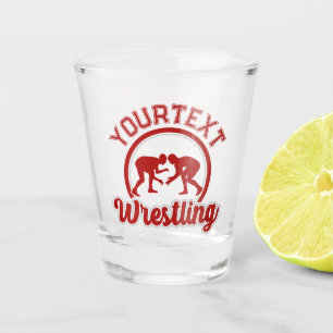 Verre A Shot Joueur d'équipe de lutte champion de prise ADD NOM