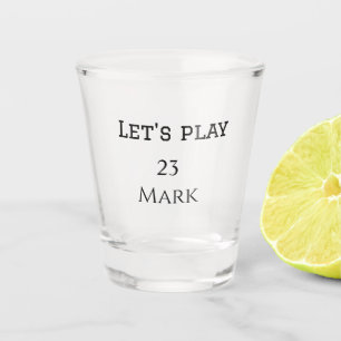 Verre A Shot Jouons avec le monogramme du nom lettre sports mas