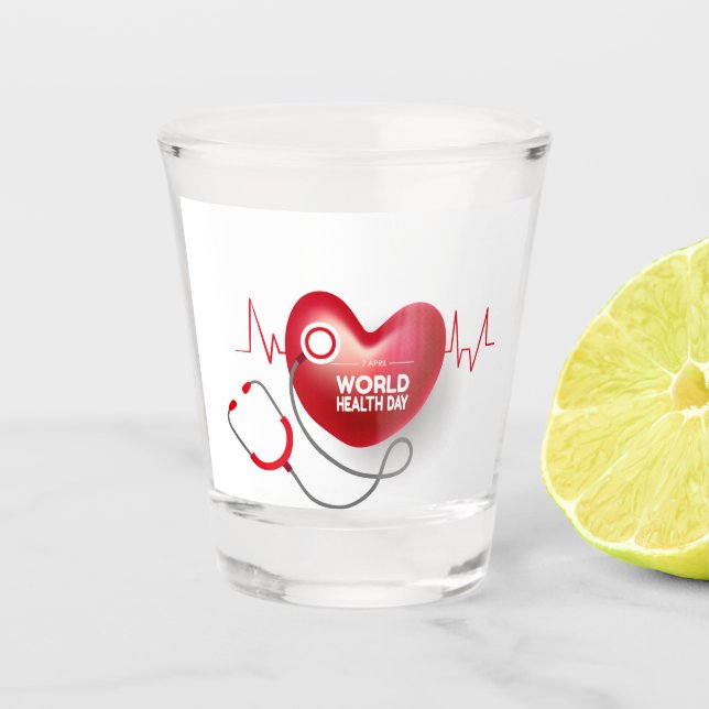 Verre A Shot Journée mondiale de la santé (Devant)
