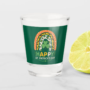 Verre A Shot Joyeuse Fête de la Saint-Patrick Mignon Léopard Ar
