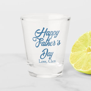 Verre A Shot Joyeuse fête des pères nom gris amour meilleur pap
