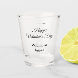 Verre A Shot Joyeuse Saint-Valentin nom amour simple année styl