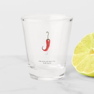 Verre A Shot Joyeux anniversaire allemand Hot Stuff, cadeau d'a