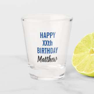 Verre A Shot Joyeux anniversaire de la typographie moderne