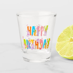 Verre A Shot Joyeux anniversaire Funny Amoureux des chats Anniv
