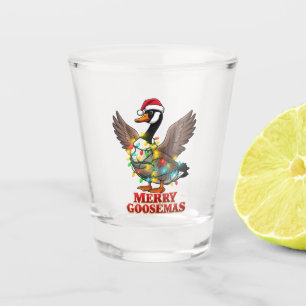 Verre A Shot Joyeux Goosemas Drôle de Noël Oie Xmas