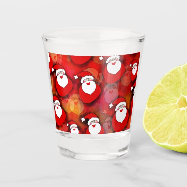 Verre A Shot Joyeux Motif du Père Noël (Devant)