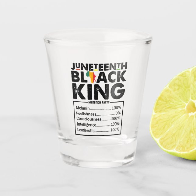 Verre A Shot Junetten Black King Faits nutritionnels Melanin (Devant)