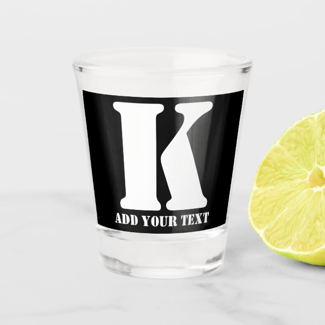 Verre A Shot K Monogramme classique tendance mariage personnali (Devant)