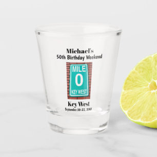 Verre A Shot Key West Milestone Anniversaire Fête Week-end Voya